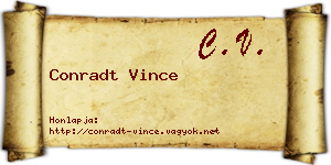 Conradt Vince névjegykártya